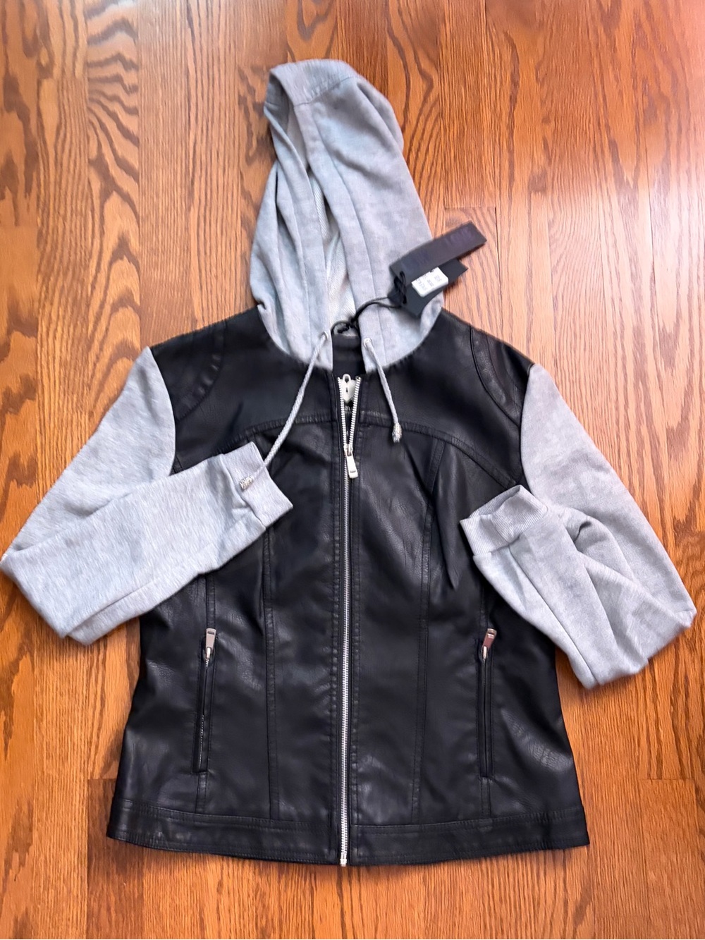 Lock & Love Faux Leather Jacket Size Medium NWT